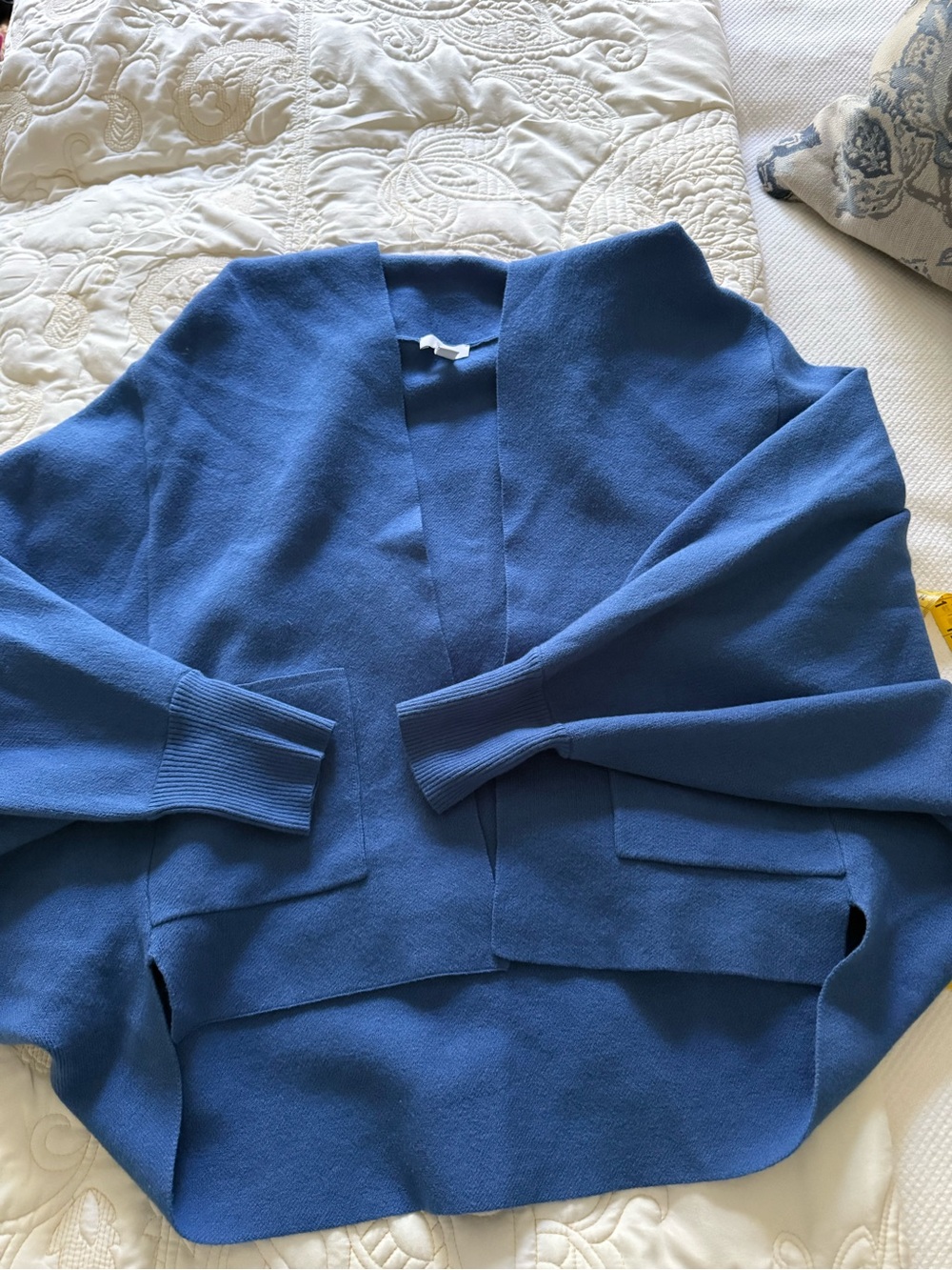 J.Jill Blue Open-Front Women’s Sweater Cardigan